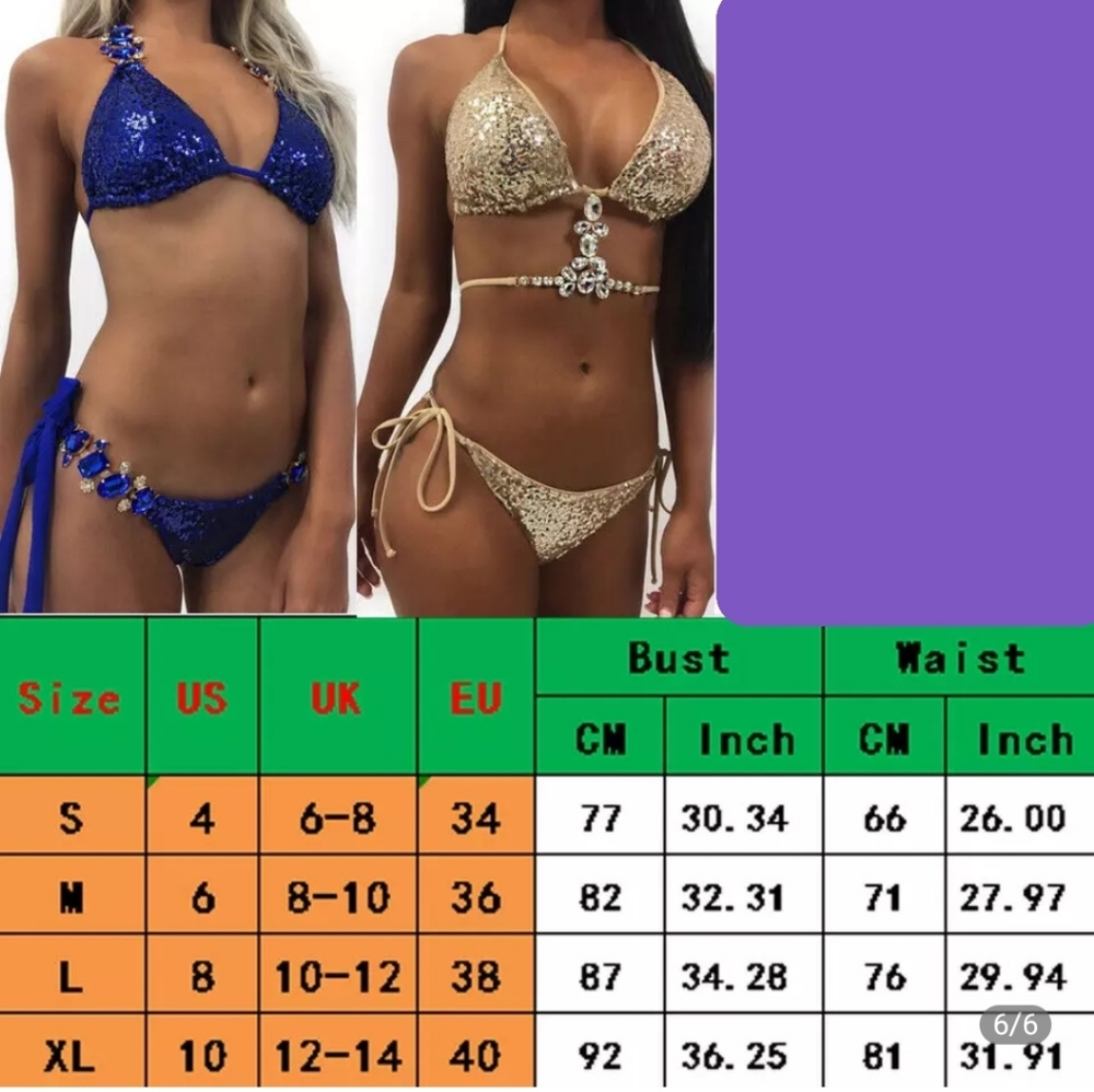 Sexy Crystal BlingBling Bikinis (Sun Bathing Only) - Picture 10 of 14